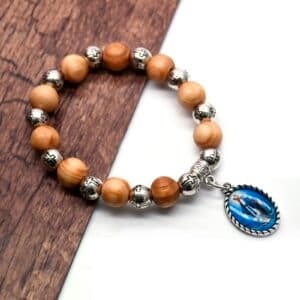 Virgin Mary Cross Bead Bracelet with Devotional Motifs, Bracelets product image 2