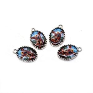 Oval Angel Rosary Charms for handmade prayer jewelry designs