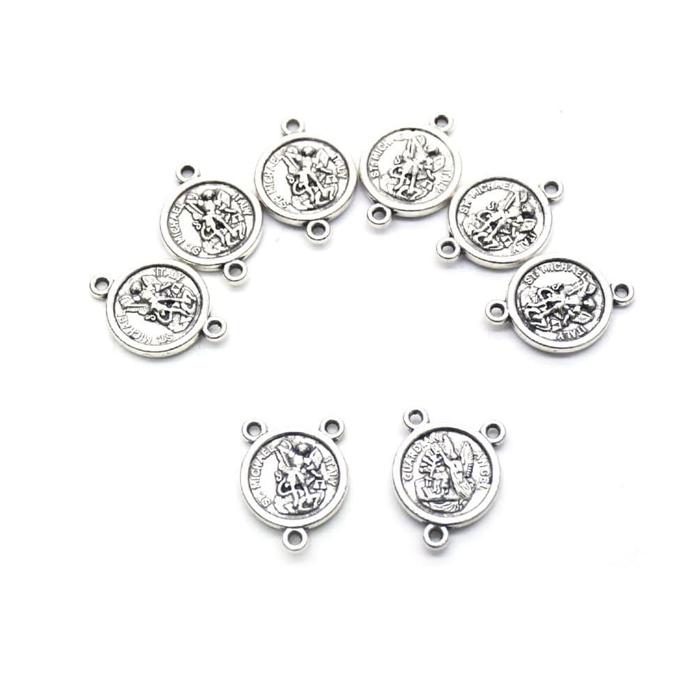 Angel Rosary Connector Charm with two-hole and three-hole options for DIY rosary necklaces