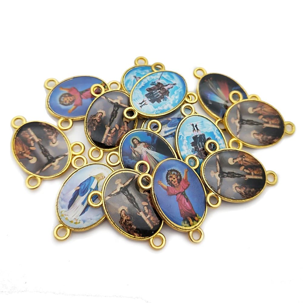 Triangular Crucifix Rosary Pendant for devotional jewelry DIY