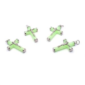 Glow Cross Rosary Pendant for DIY Prayer Beads, Rosary Accessories product image 2