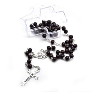 Black and Brown Rosary Cross Necklace Accent, Rosary Accessories product image 2