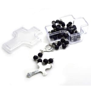 Black and Brown Rosary Cross Necklace Accent, Rosary Accessories product image 3