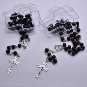 Black and Brown Rosary Cross Necklace Accent, Rosary Accessories product image 4