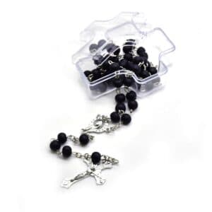 Black and Brown Rosary Cross Necklace Accent, Rosary Accessories product image 5