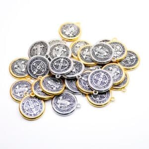 Saint Benedict Medal Charms for rosary and DIY jewelry designs