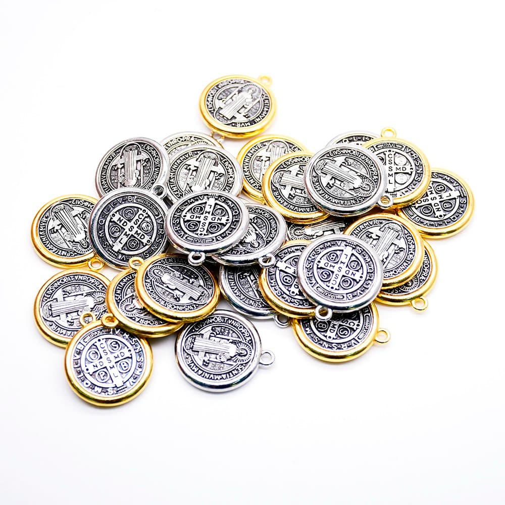 Saint Benedict Medal Charms for rosary and DIY jewelry designs