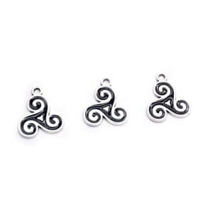 Black Emblem Rosary Pendant for custom rosary accessory designs