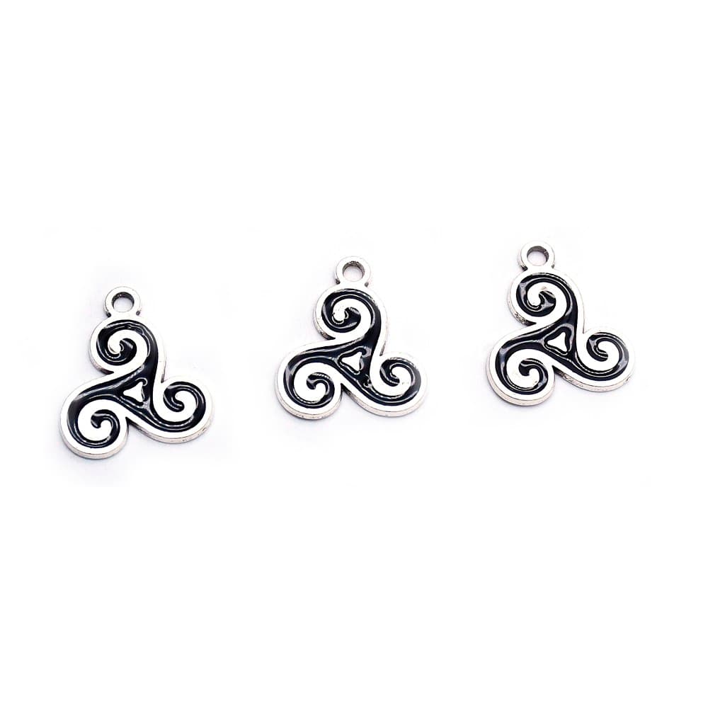 Black Emblem Rosary Pendant for custom rosary accessory designs