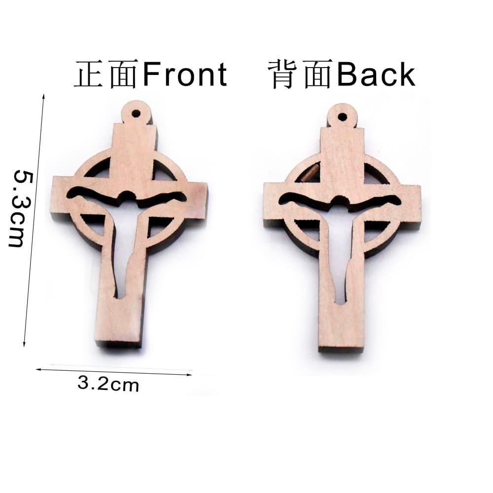 Laser-Cut Cross Rosary Pendants set for handmade devotional jewelry