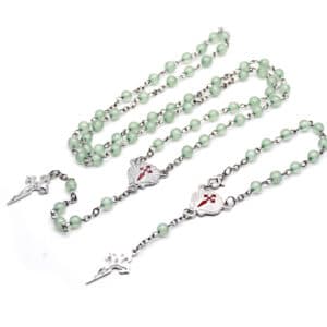 Cat-Eye Bead Rosary Bracelet with Cross, Rosary Accessories product image 5