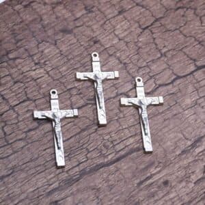 Heart Cross Rosary Pendant with heart-and-cross decorative detail