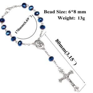 Violet Rose Cross Rosary Bracelet, Rosary Accessories product image 2