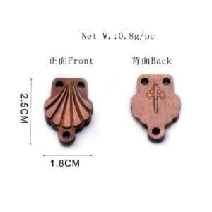 Three-Hole Cross Rosary Connector Set with 20 DIY connectors