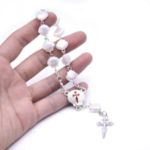 Pearl-Look Cross Rosary Bracelet, Rosary Accessories product image 3