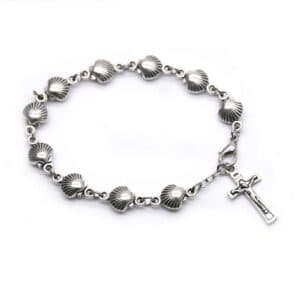 Vintage Cross Rosary Bracelet with beaded detailing and cross accent