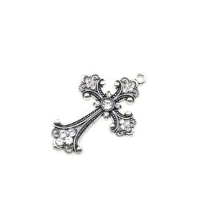 Vintage Sparkling Cross Pendant for Rosary Creations, Rosary Accessories product image 2