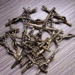 Antique Style Rosary Cross Pendant for DIY Designs, Rosary Accessories product image 2