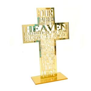 Decorative Tabletop Cross for home, office, prayer space, or gifting