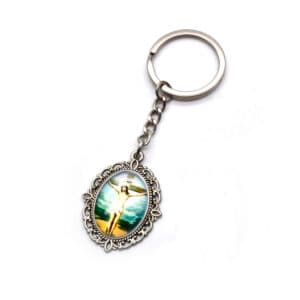 Holy Family Keychain Pendant Vintage Devotional Accent, Tabletop Statues product image 4