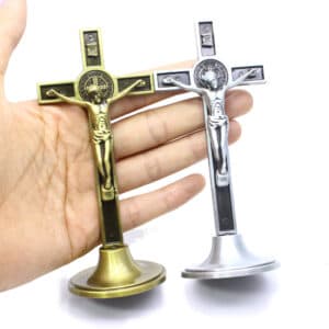 Vintage Tabletop Cross Decor for Reflective Spaces, Tabletop Statues product image 2