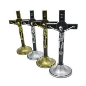 Vintage Tabletop Cross Decor for Reflective Spaces, Tabletop Statues product image 3