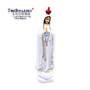 White Fatima Tabletop Statue for Devotional Displays, Tabletop Statues product image 2