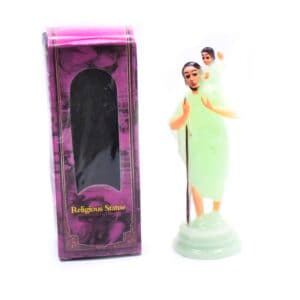 Glow-in-the-Dark Saint Anthony Statue holding a child for tabletop prayer display