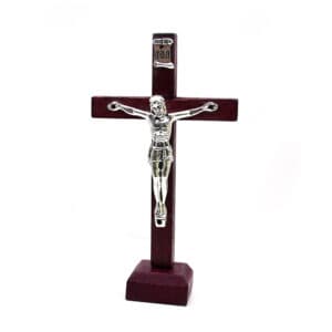 Black Tabletop Cross Statue with Display Base, Tabletop Statues product image 3