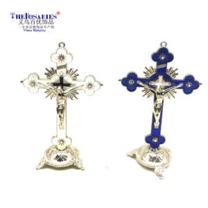White Plum Blossom Cross Tabletop Statue, Tabletop Statues product image 3