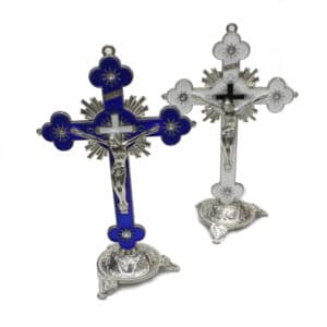 White Plum Blossom Cross Tabletop Statue, Tabletop Statues product image 4