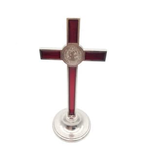 Red Cross Tabletop Statue for Vibrant Faith Decor, Tabletop Statues product image 4