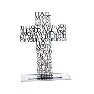 Office Tabletop Cross Decoration displayed on a desk