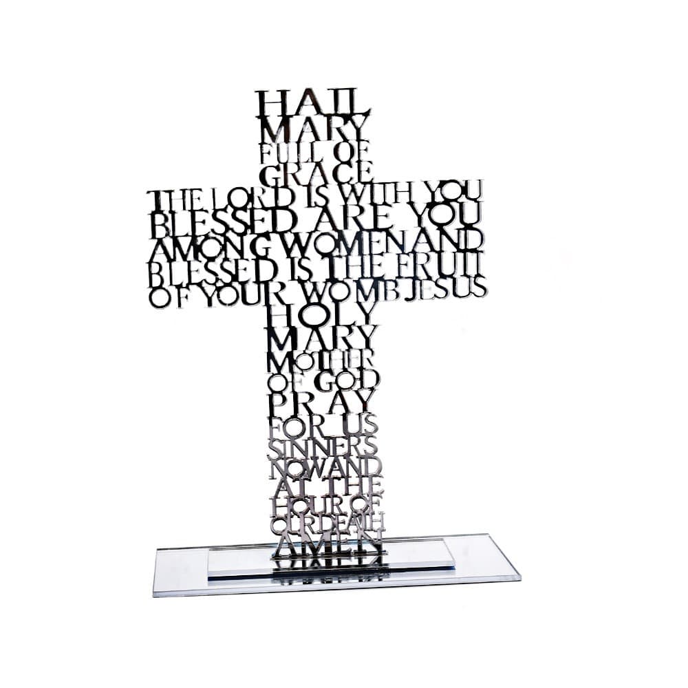 Office Tabletop Cross Decoration displayed on a desk