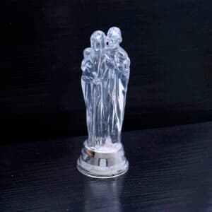 Illuminated Holy Family Tabletop Statue for a prayer corner display