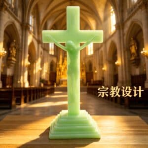 Glow in the Dark Tabletop Cross for Prayer Corners, Tabletop Statues product image 4