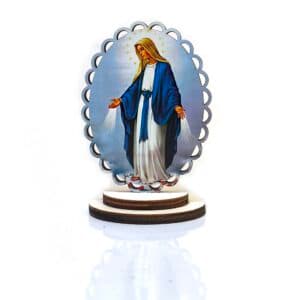 Virgin Mary Car Charm with Colorful Openwork Frame, Virgin Mary / Saint Car Charms product image 2