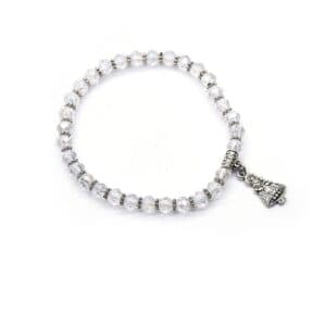 Santiago Cross Beaded Bracelet with rosary-inspired styling and cross detail