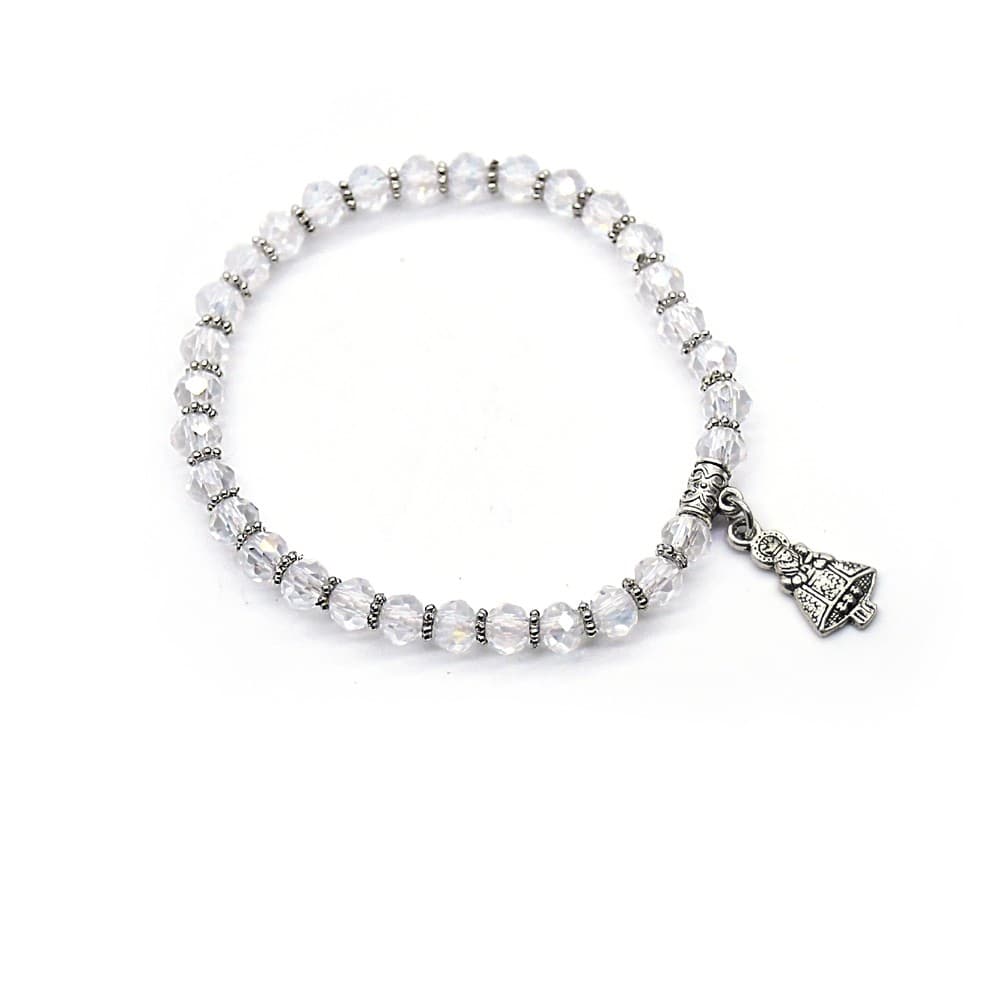 Santiago Cross Beaded Bracelet with rosary-inspired styling and cross detail