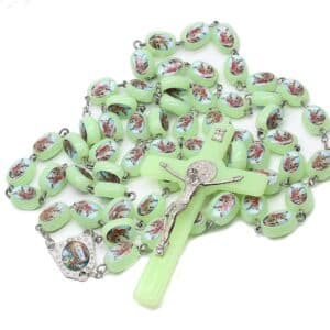 Luminous Wall Rosary Cross with Virgin and Angel, Wall Crosses & Wall Decor product image 2
