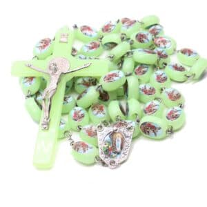 Luminous Wall Rosary Cross with Virgin and Angel, Wall Crosses & Wall Decor product image 3