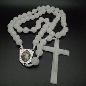 Glow in the Dark Wall Rosary Cross for Prayerful Decor, Wall Crosses & Wall Decor product image 3