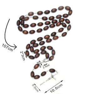 Burgundy Large-Bead Wall Rosary Cross Decor, Wall Crosses & Wall Decor product image 5