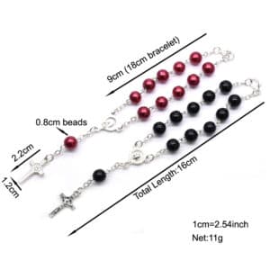 Cross Rosary Baptism Bracelet for Meaningful Celebrations, Baptism Gifts product image 3