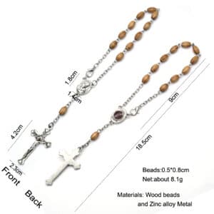 Cross Rosary Counting Bracelet with Rice-Shaped Beads, Bracelets product image 2