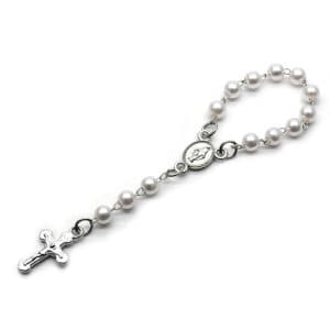 Golden Mini Rosary Bracelet for Children’s Gifts, Bracelets product image 2
