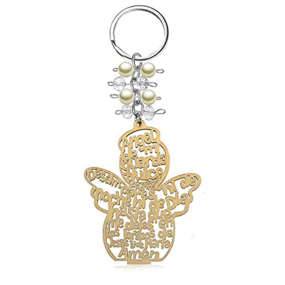 Angel Heart Cross Baptism Pendant with angel, heart, and cross details