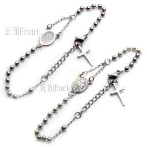 Gold Mini Mary Cross Rosary Bracelet, Bracelets product image 3