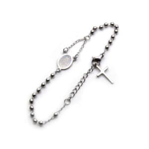 Gold Mini Mary Cross Rosary Bracelet, Bracelets product image 4