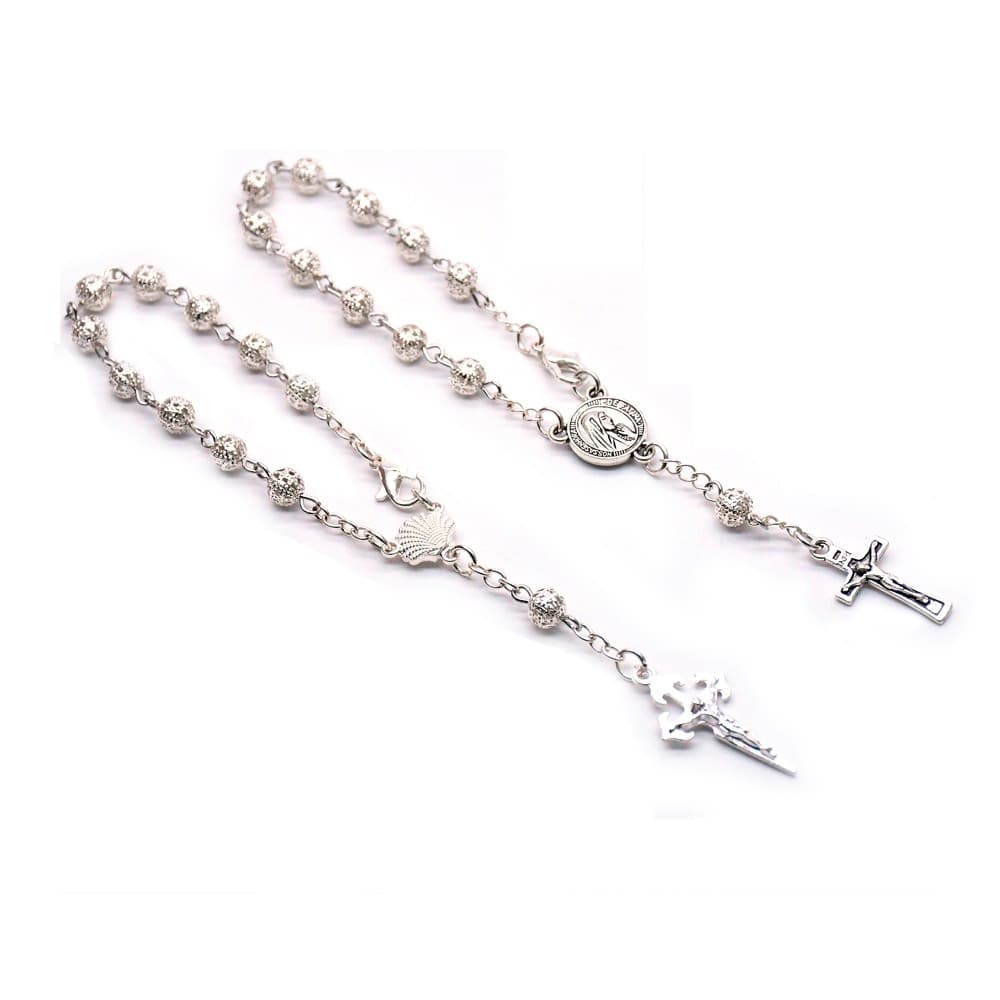 Openwork Rosary Bead Bracelet with detailed openwork beads